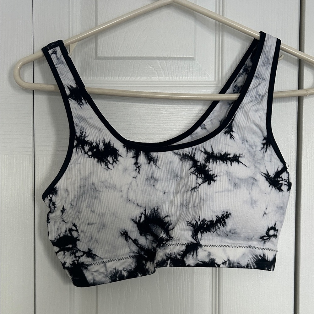 No Boundaries Black and White Sports Bra